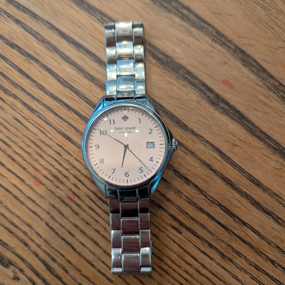 Kate Spade "Live Colorfully" Silver Stainless Steel Watch